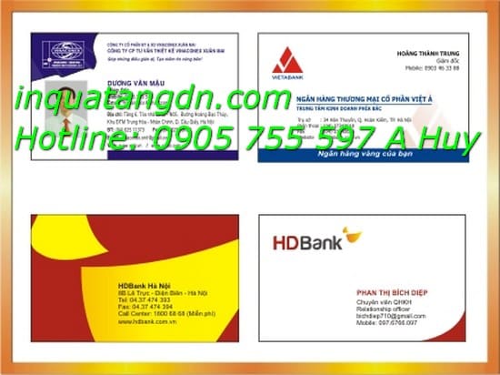 Dịch vụ in card visit tại đà nẵng in danh thiếp nhanh 0905755597