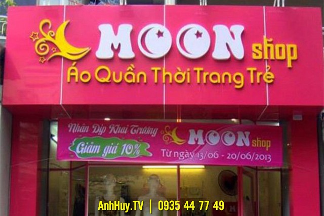 làm bảng hiệu cửa hàng shop thời trang tại Đà Nẵng 0905755597 Anh Huy 