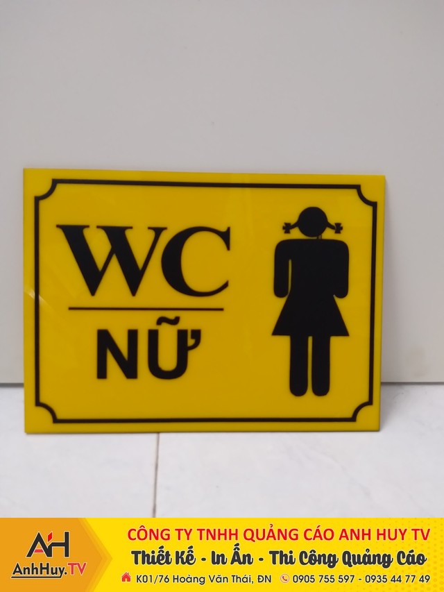 Biển WC Biển nhà vệ sinh Bảng toilet bằng mica tại Đà Nẵng 0905755597 Anh Huy TV