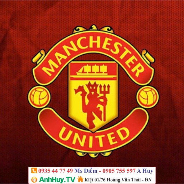 In logo manchester united decal ép ủi lên áo thể thao
