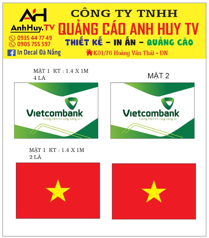 In cờ Đà Nẵng giá rẻ 0935447749