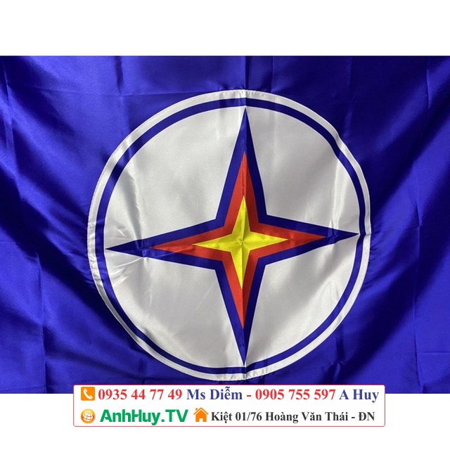 Làm cờ vải Công Ty Điện Lực Miền Trung EVNCPC 0935447749 in ấn quảng cáo anh huy Đà nẵng